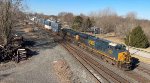 CSX 3403 leads a long stacker with no DPU on the old NYC.
